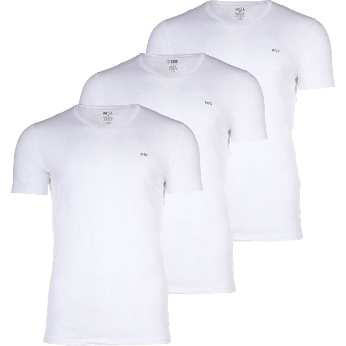 Klassisches Baumwoll-T-Shirt-Set mit Rundhalsausschnitt