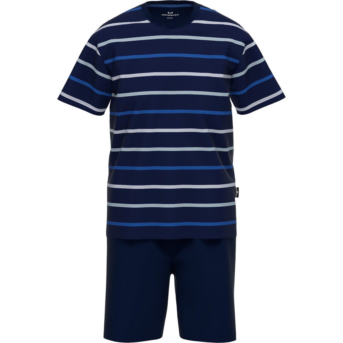 Herren Gestreifter Kurzer Schlafanzug Set