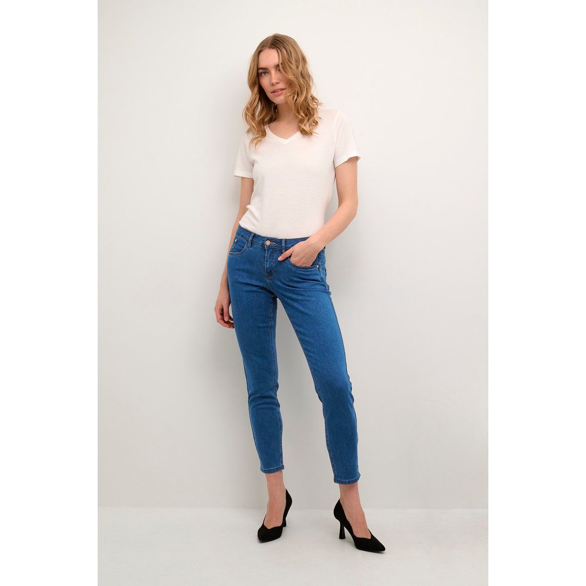 Indigo Blaue Slim Fit Jeans