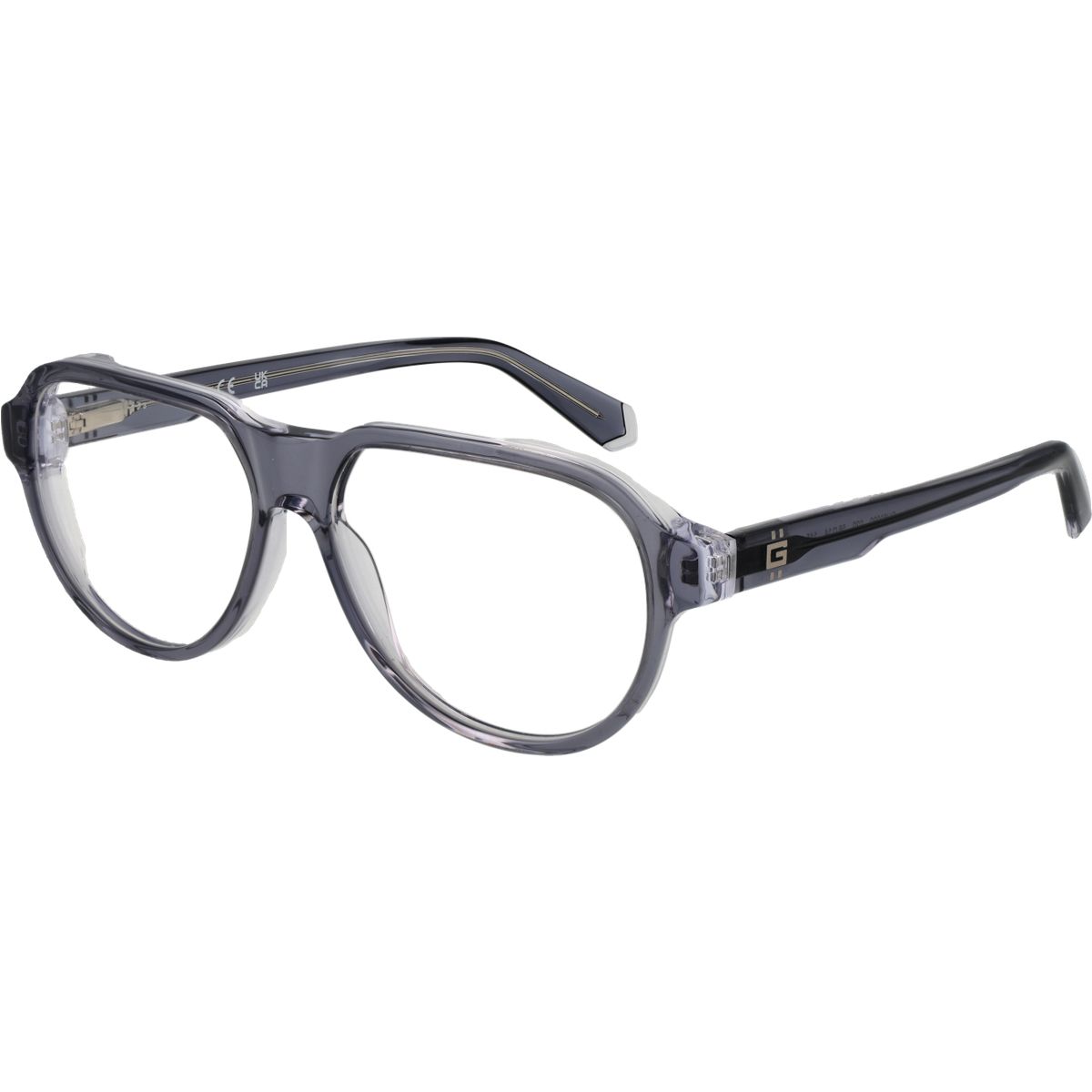 Transparente Pilotenbrille aus Acetat