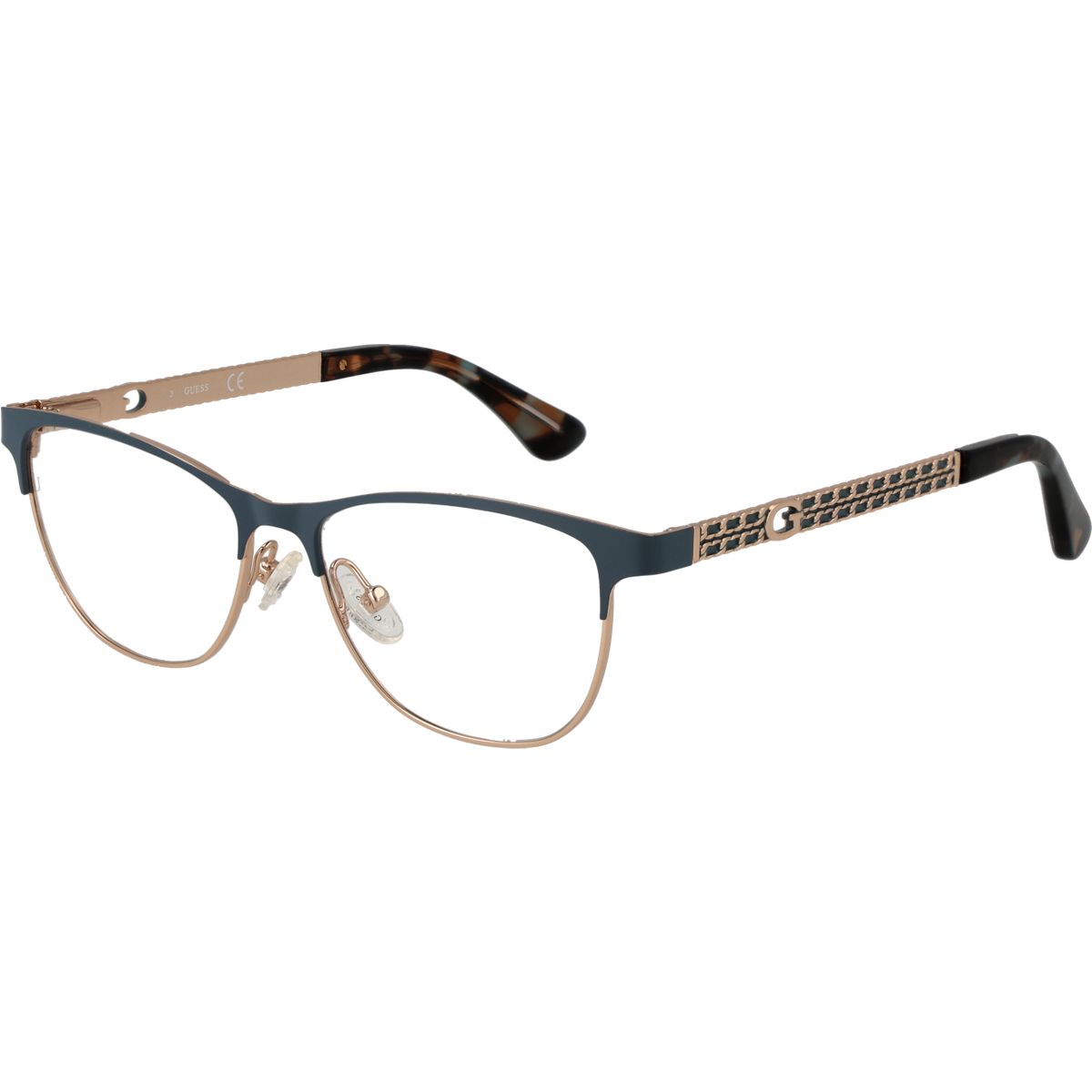 Rechteckige Metallbrille mit Vollrand