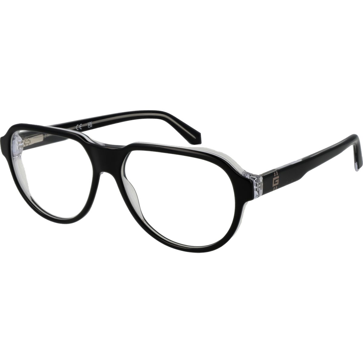 Schwarze Acetat-Pilotenbrille