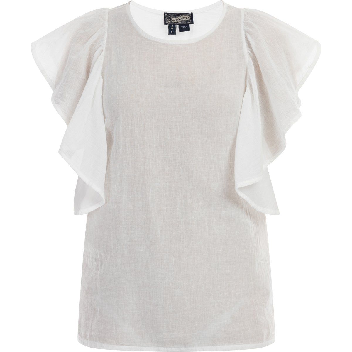 Dreimaster Blusenshirt Frauen Wollweiß