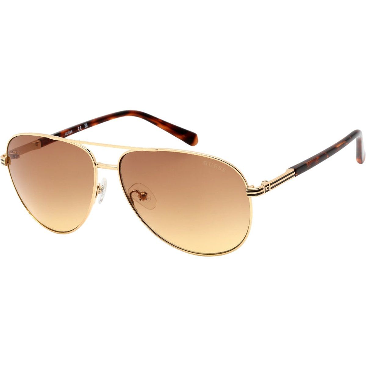Pilotenbrille mit goldenem Rahmen