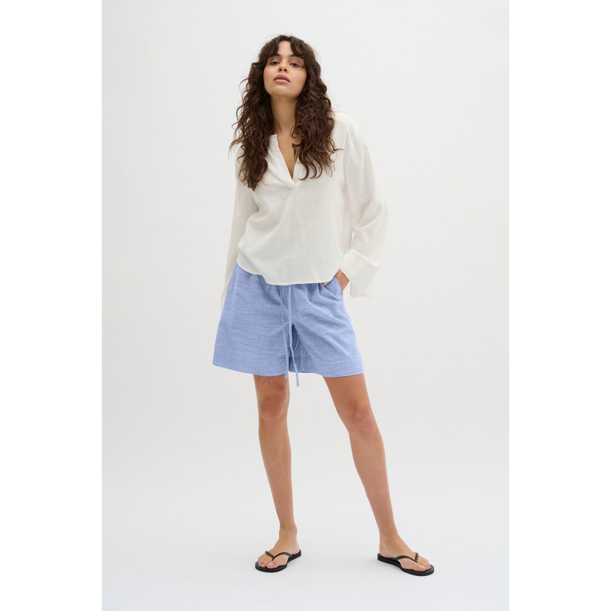 Shorts aus Baumwollmischung mit entspannter Passform