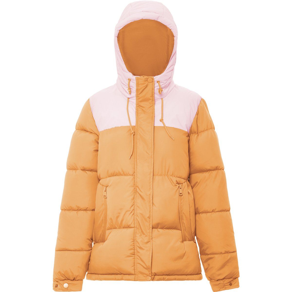 Farbblock-Steppjacke mit Wattierung