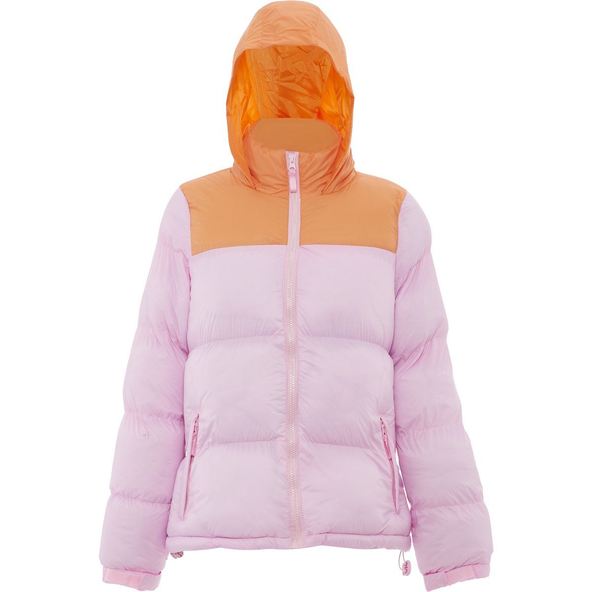 Farbblock Gesteppte Pufferjacke