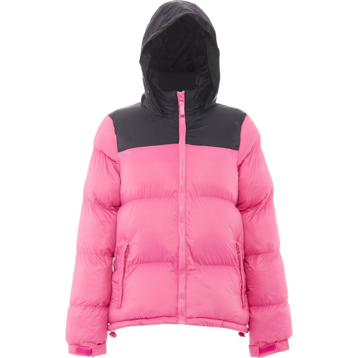 Wattierte Bicolor Steppjacke mit Kapuze