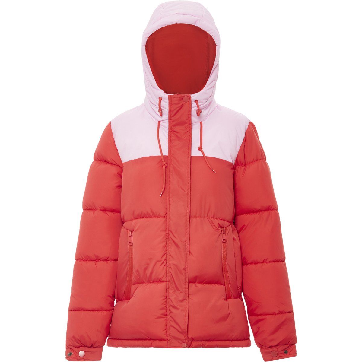 Farbblock Wattierte Steppjacke
