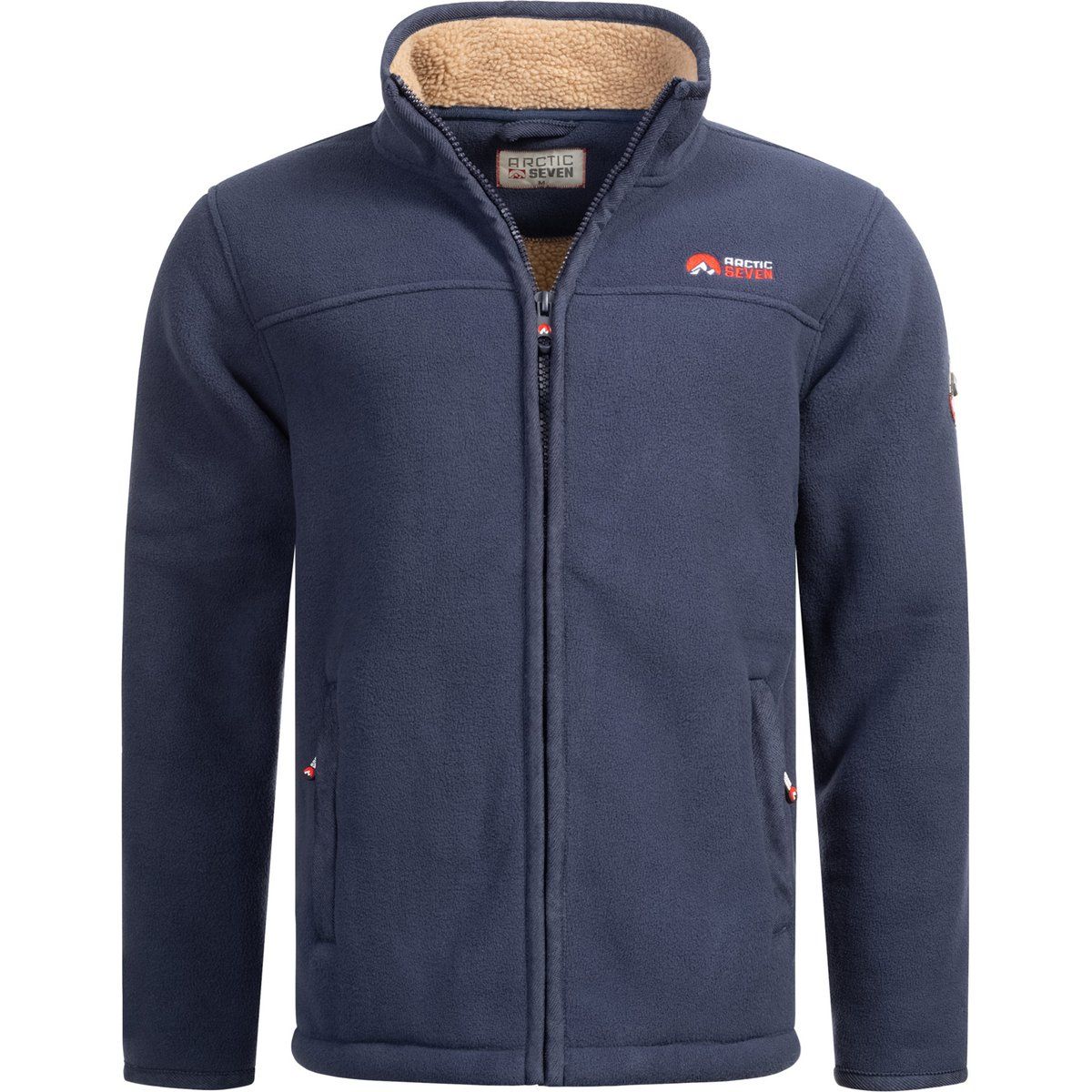 Fleecejacke mit Teddyfutter für Herren, Marineblau