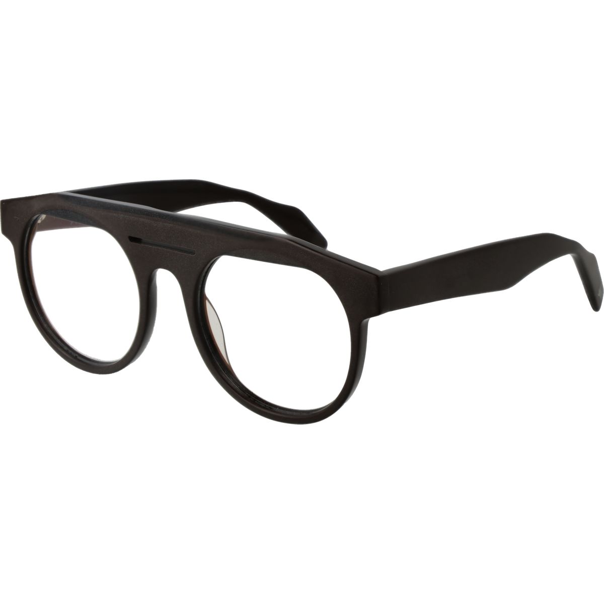 Runde Panto-Brille Schwarz