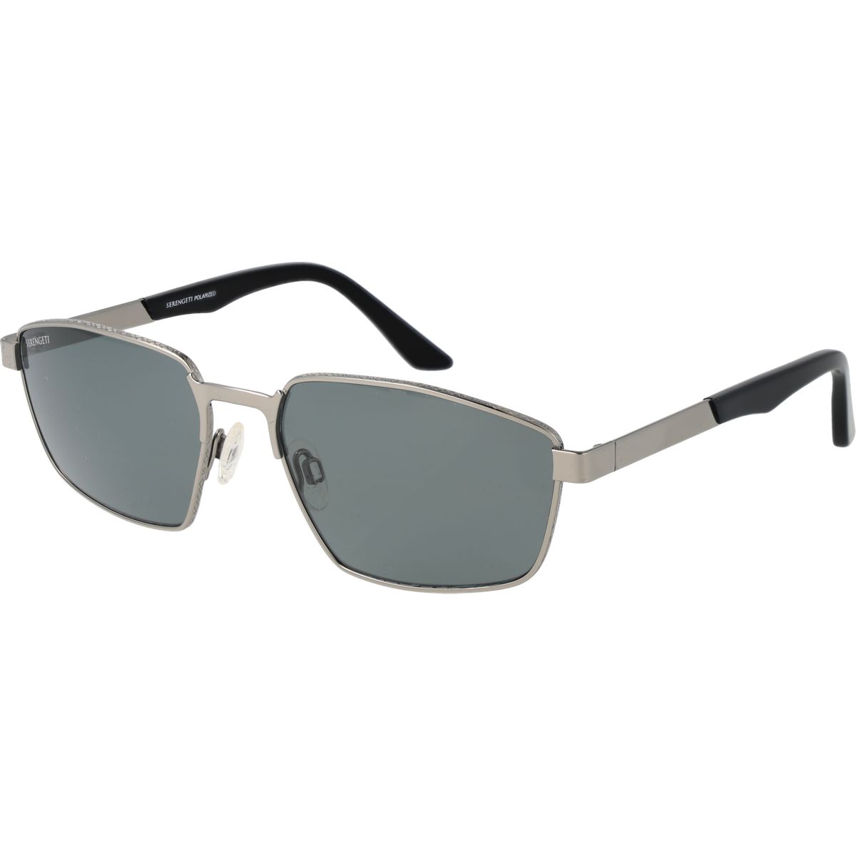 Rechteckige Sonnenbrille mit Vollrand und polarisierten Gläsern