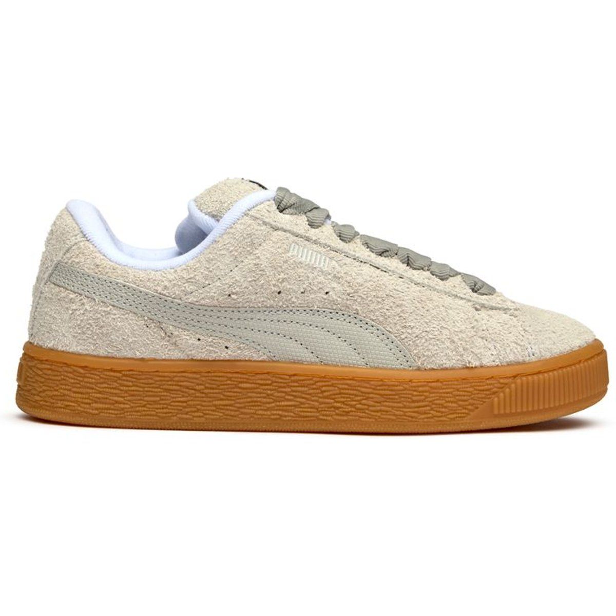 Texturierter Wildleder-Sneaker mit Gummi-Sohle