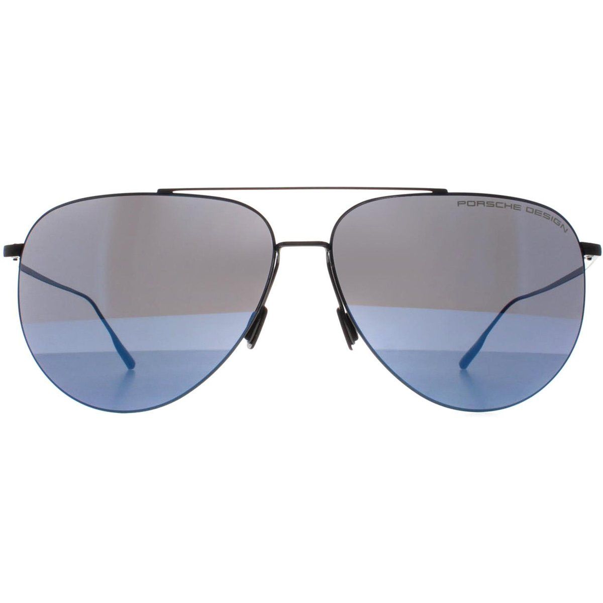 Aviator Sonnenbrille Schwarz Blau Spiegel