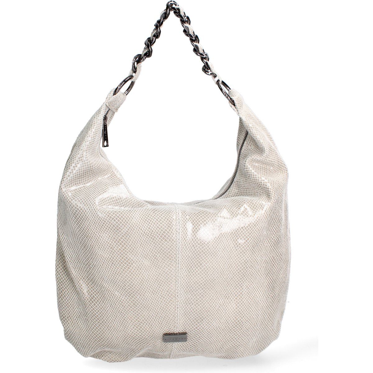 Hobo-Tasche mit Schlangenhaut-Prägung
