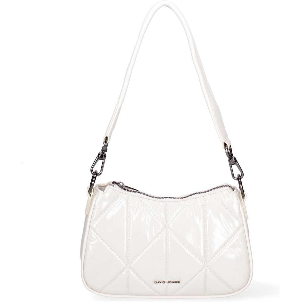 Gesteppte Glänzende Baguette Schultertasche