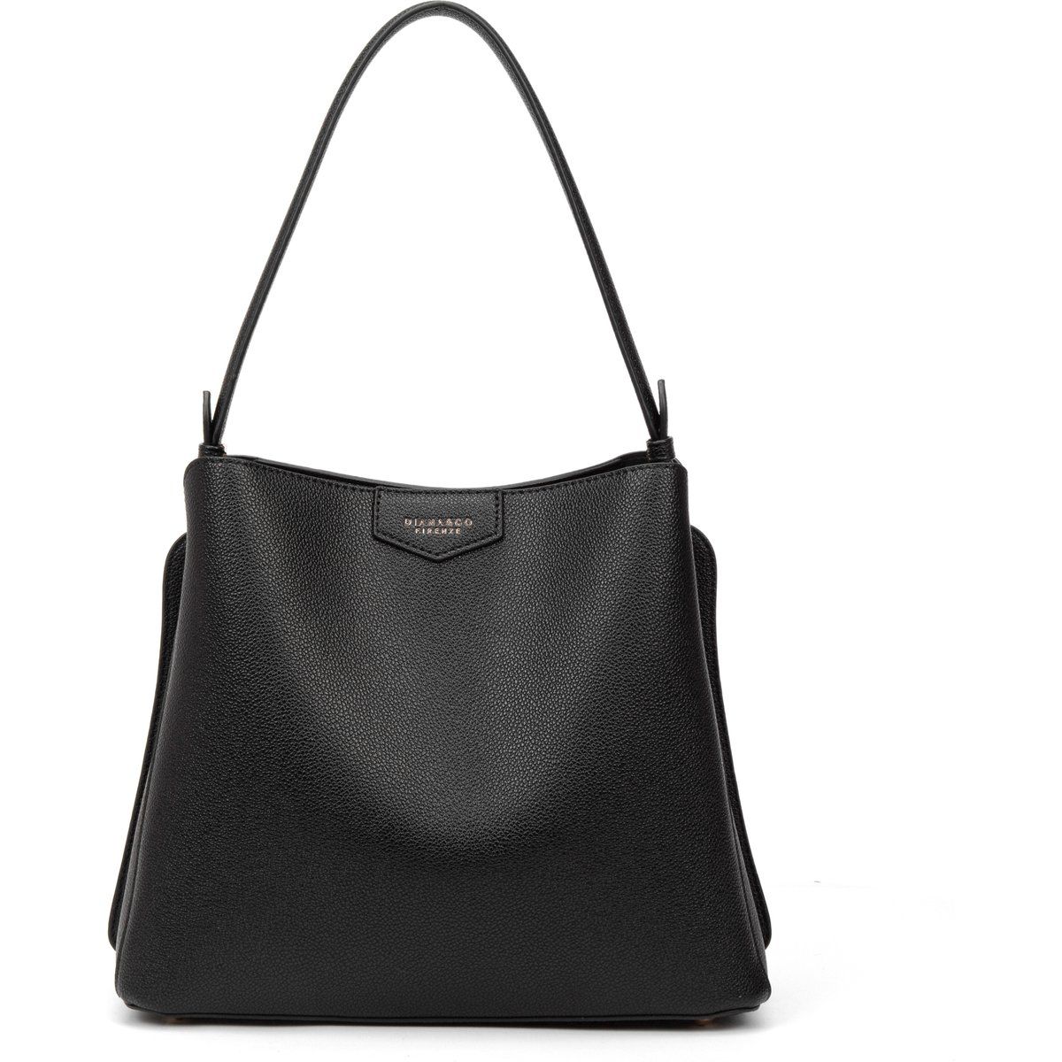 Strukturierte Schultertasche aus Kunstleder