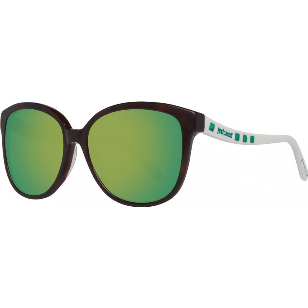 Übergroße Butterfly-Sonnenbrille mit grünen Gläsern