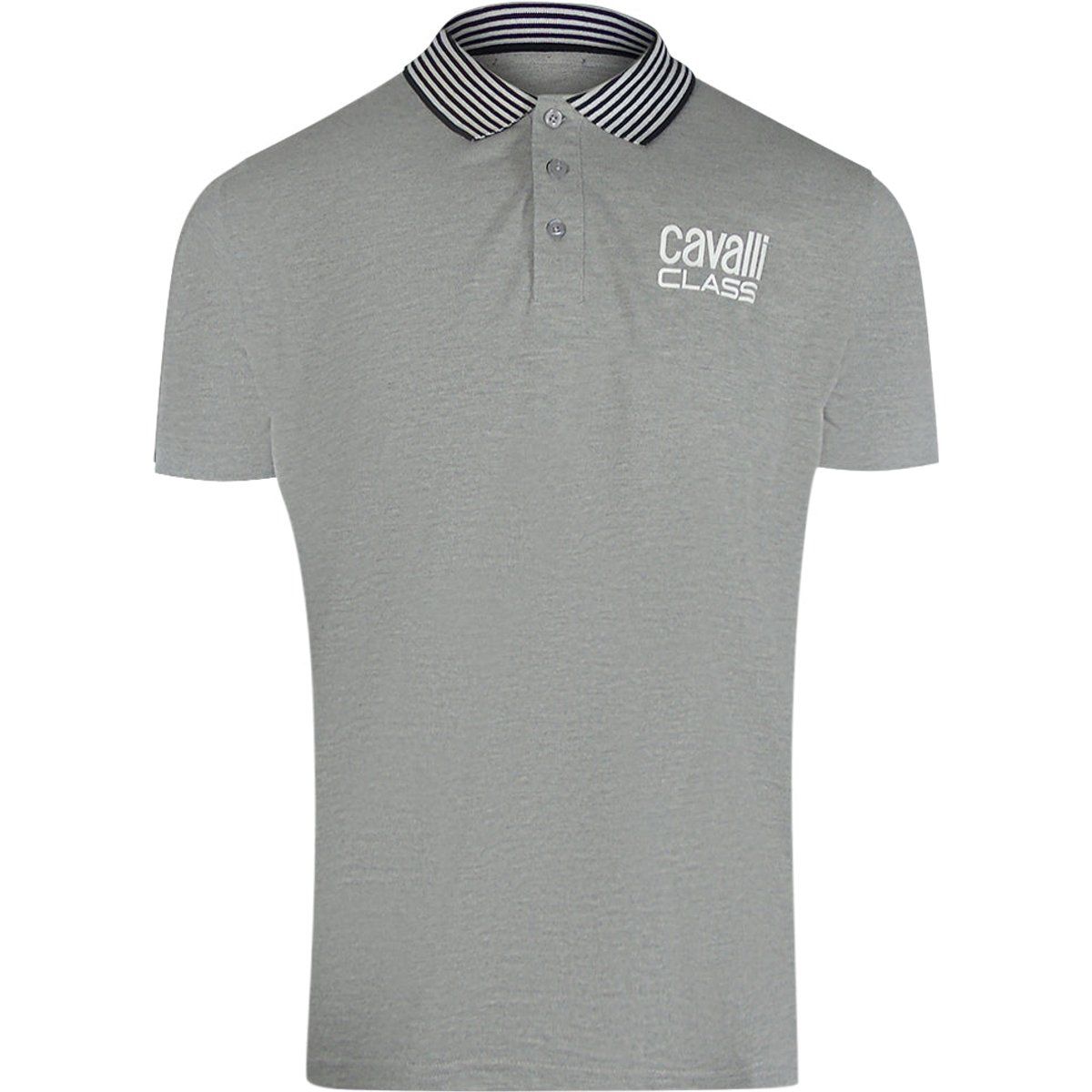 Klassisches graues Poloshirt von Cavalli Class