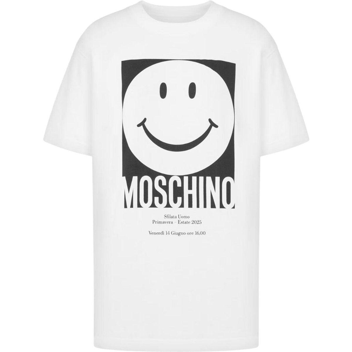 Baumwolloberteil mit Smiley-Grafikprint