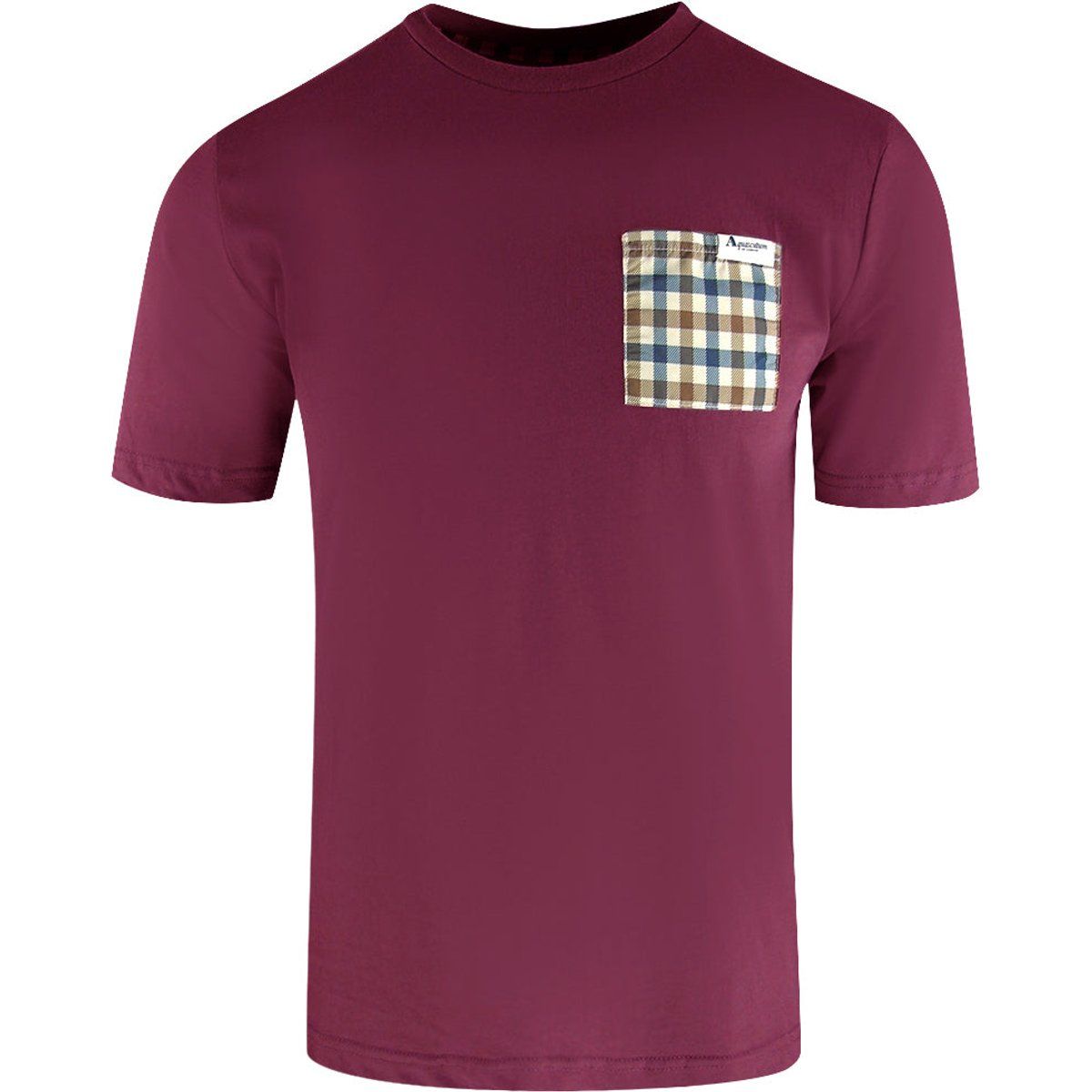 Burgunderrot T-Shirt mit Karotasche