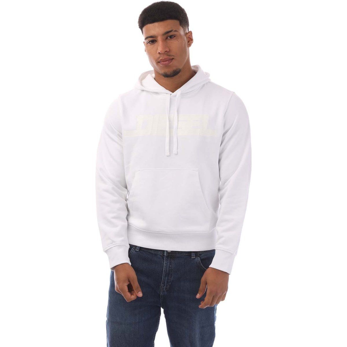 Einfarbiger Logo-Baumwoll-Hoodie