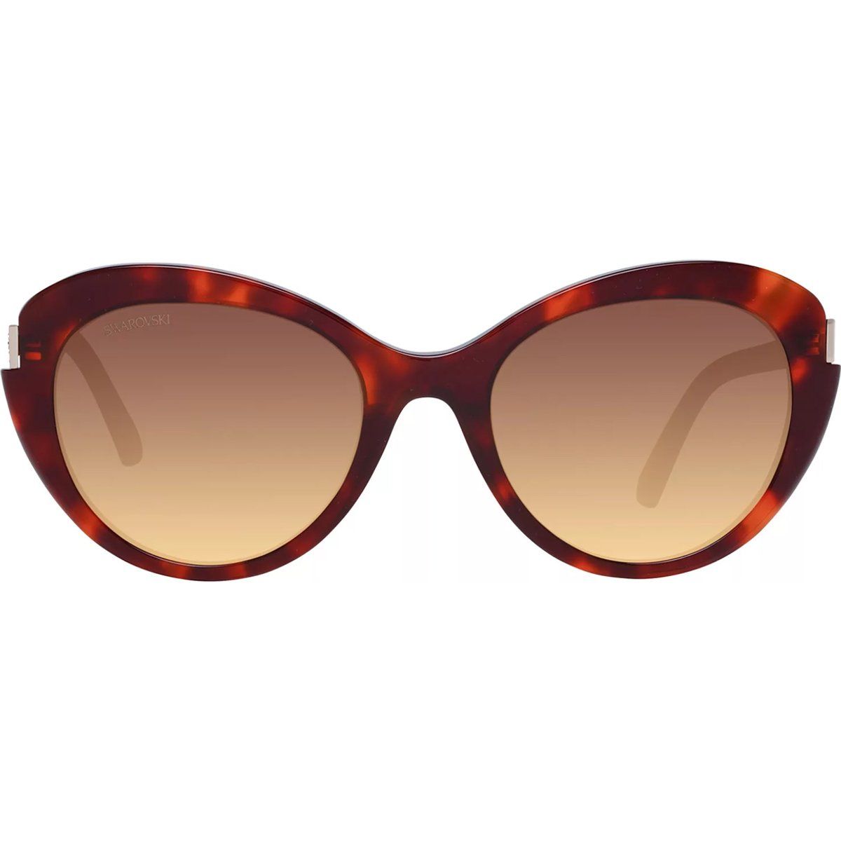 Schildpattfarbene ovale Sonnenbrille mit Acetatrahmen