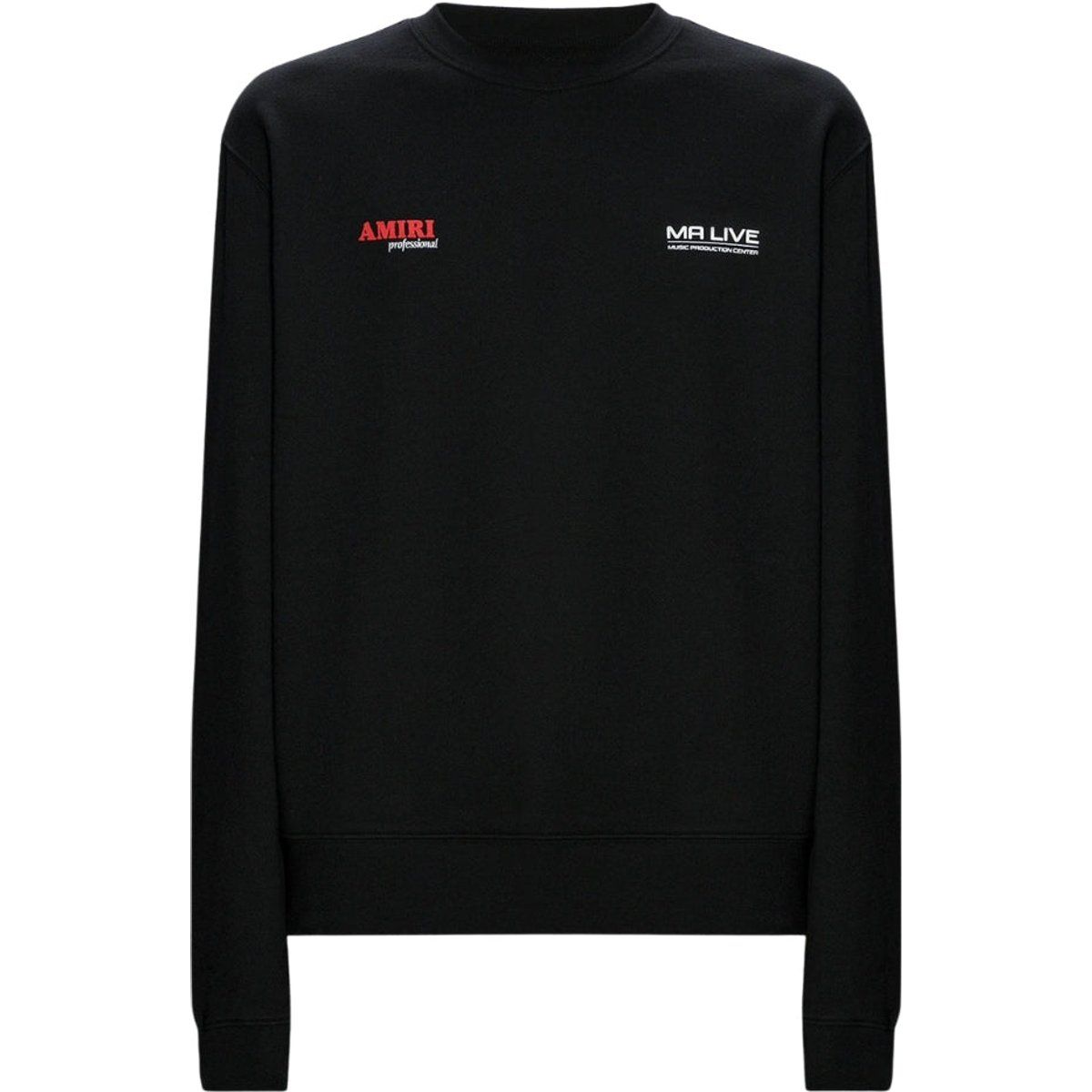 Schwarzes Rundhals-Sweatshirt mit Logos