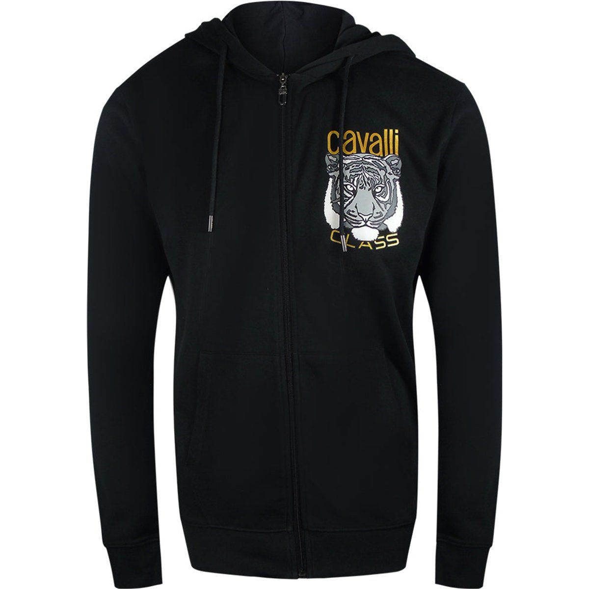 Kapuzenpullover mit Tiger-Grafik und Reißverschluss