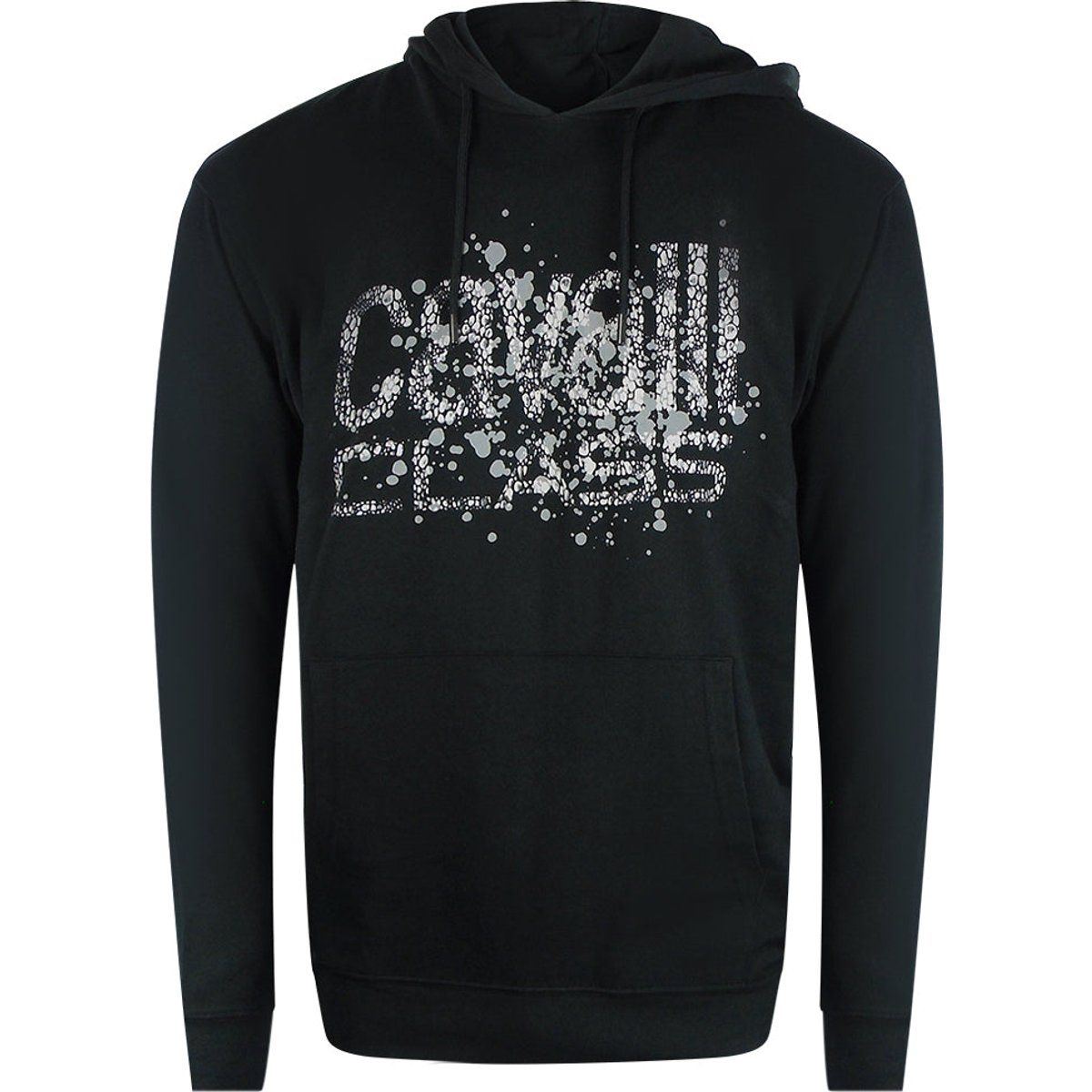 Baumwollmischung Hoodie mit gesprühtem Logo