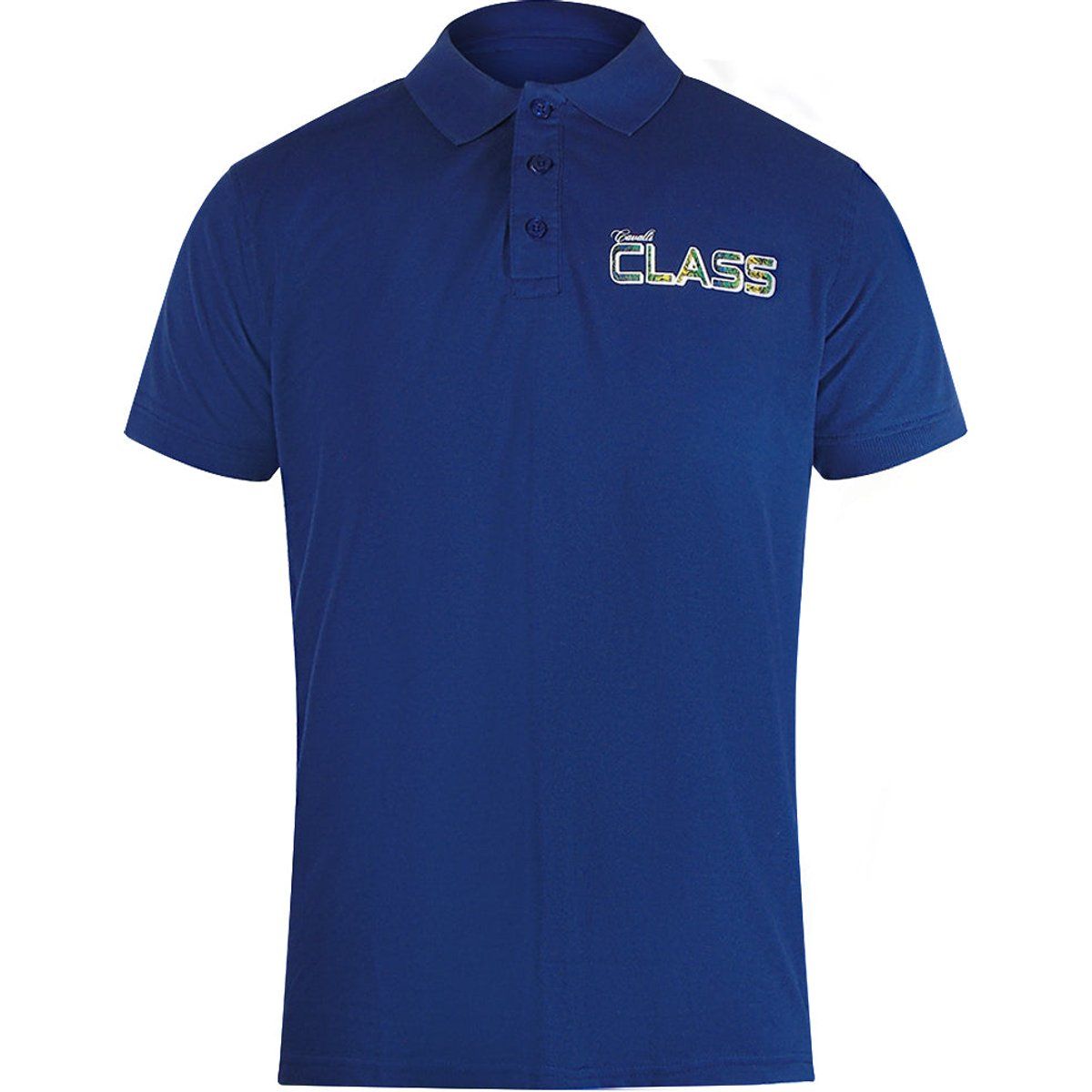 Kurzarm-Poloshirt mit floralem Logo