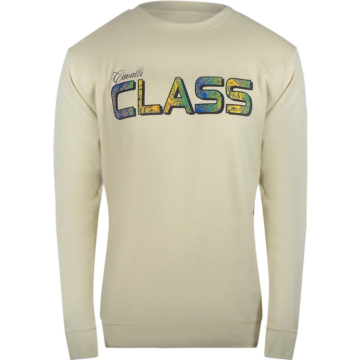 Sweatshirt mit Blumenlogo und Rundhalsausschnitt