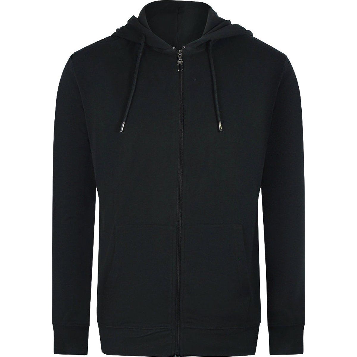 Klassischer Kapuzenpullover mit Reißverschluss und Kordelzug