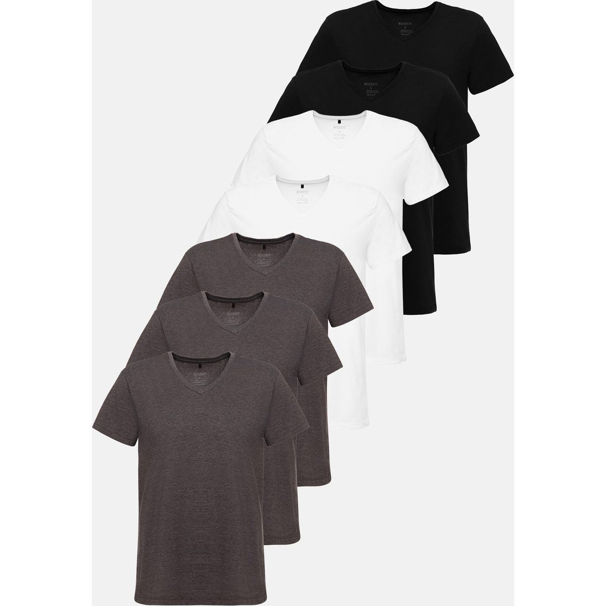 Herren Basic V-Ausschnitt T-Shirt Multipack