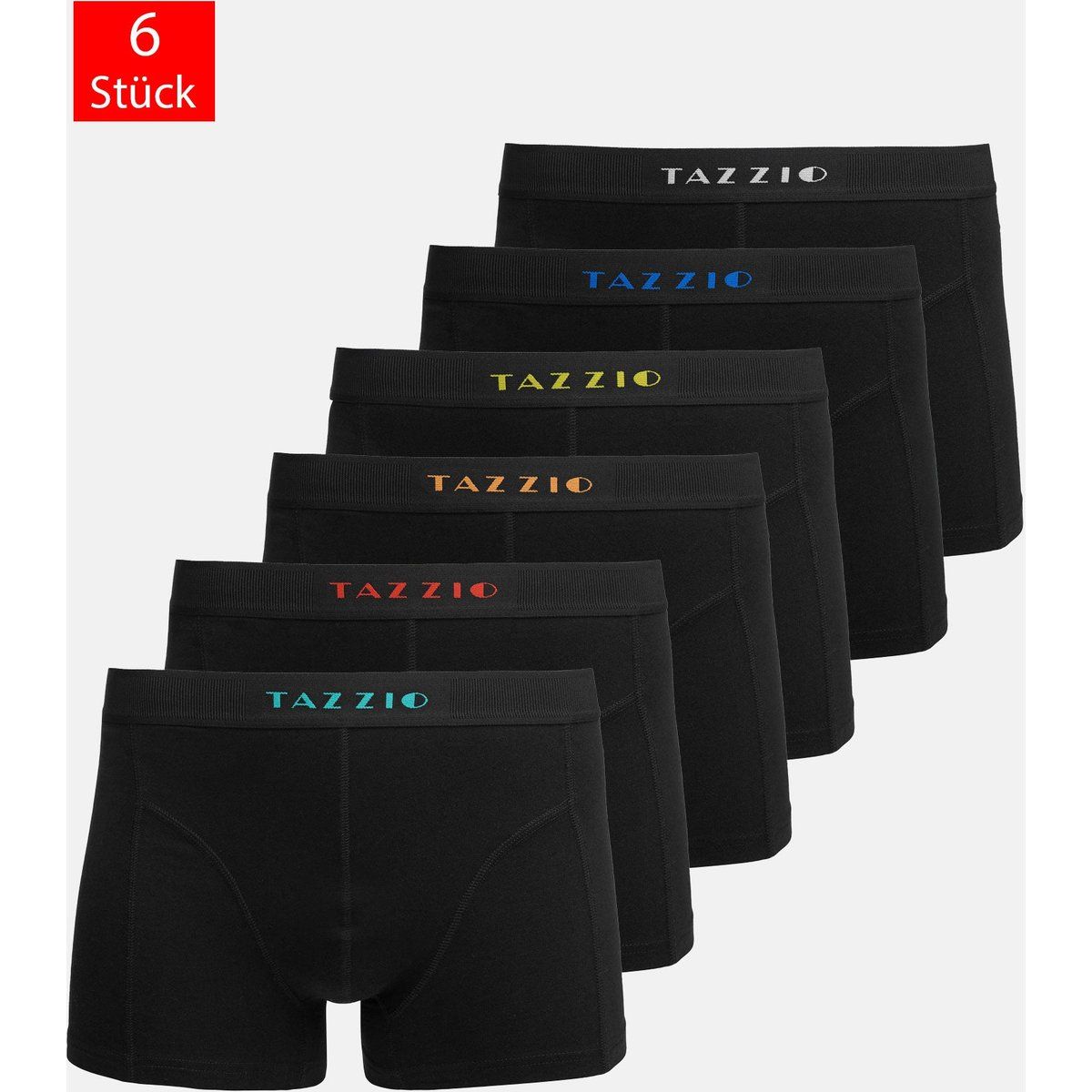 Herren einfarbig schwarze Boxershorts Set