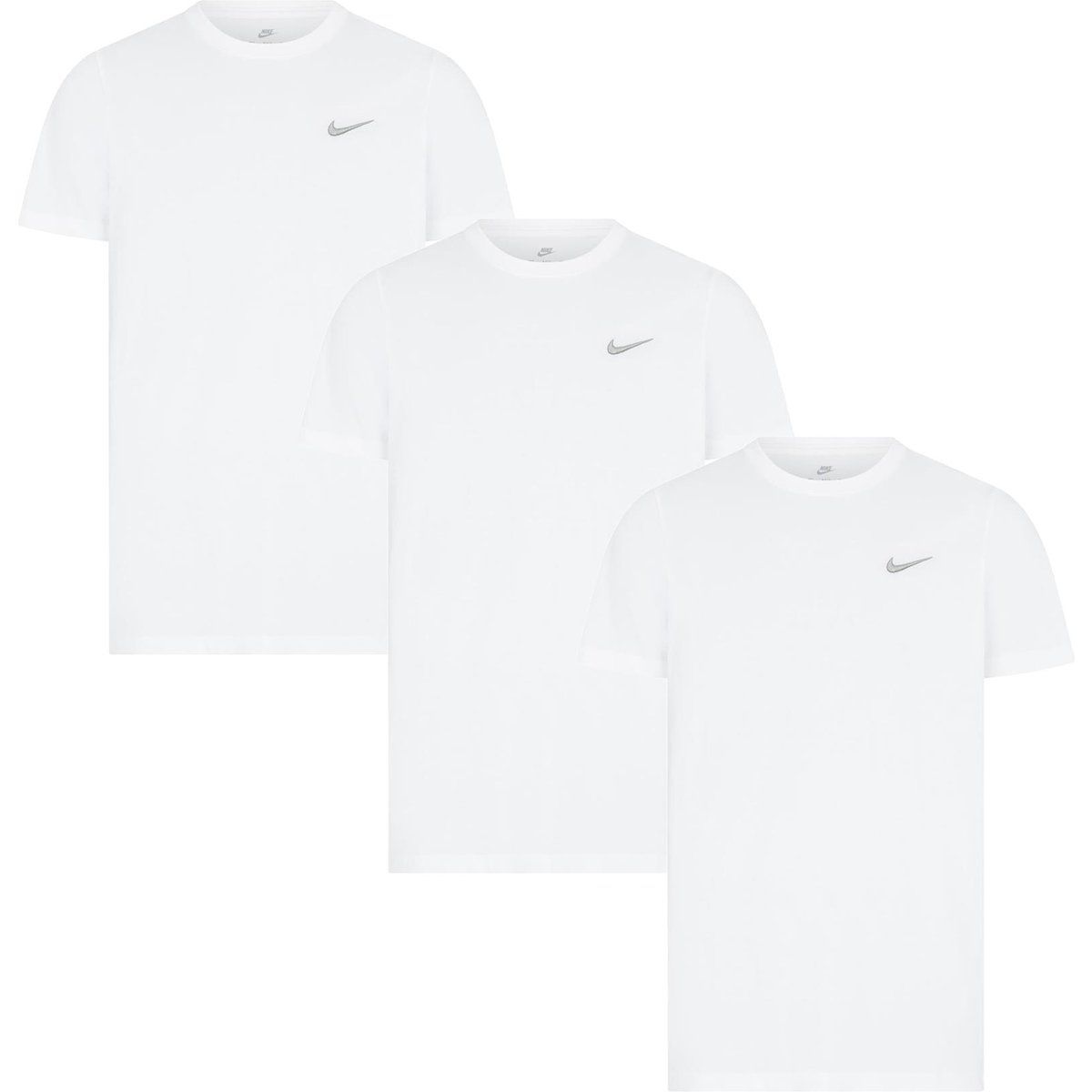 Klassisches T-Shirt mit Rundhalsausschnitt im Dreierpack