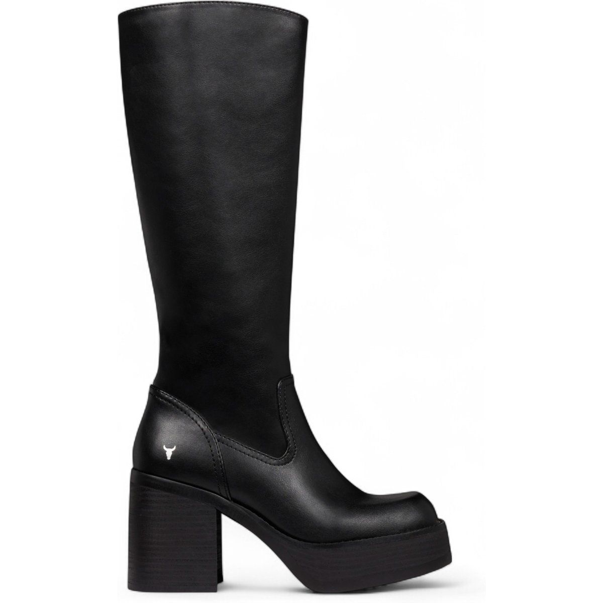 Plateauhohe Stiefel mit Absatz