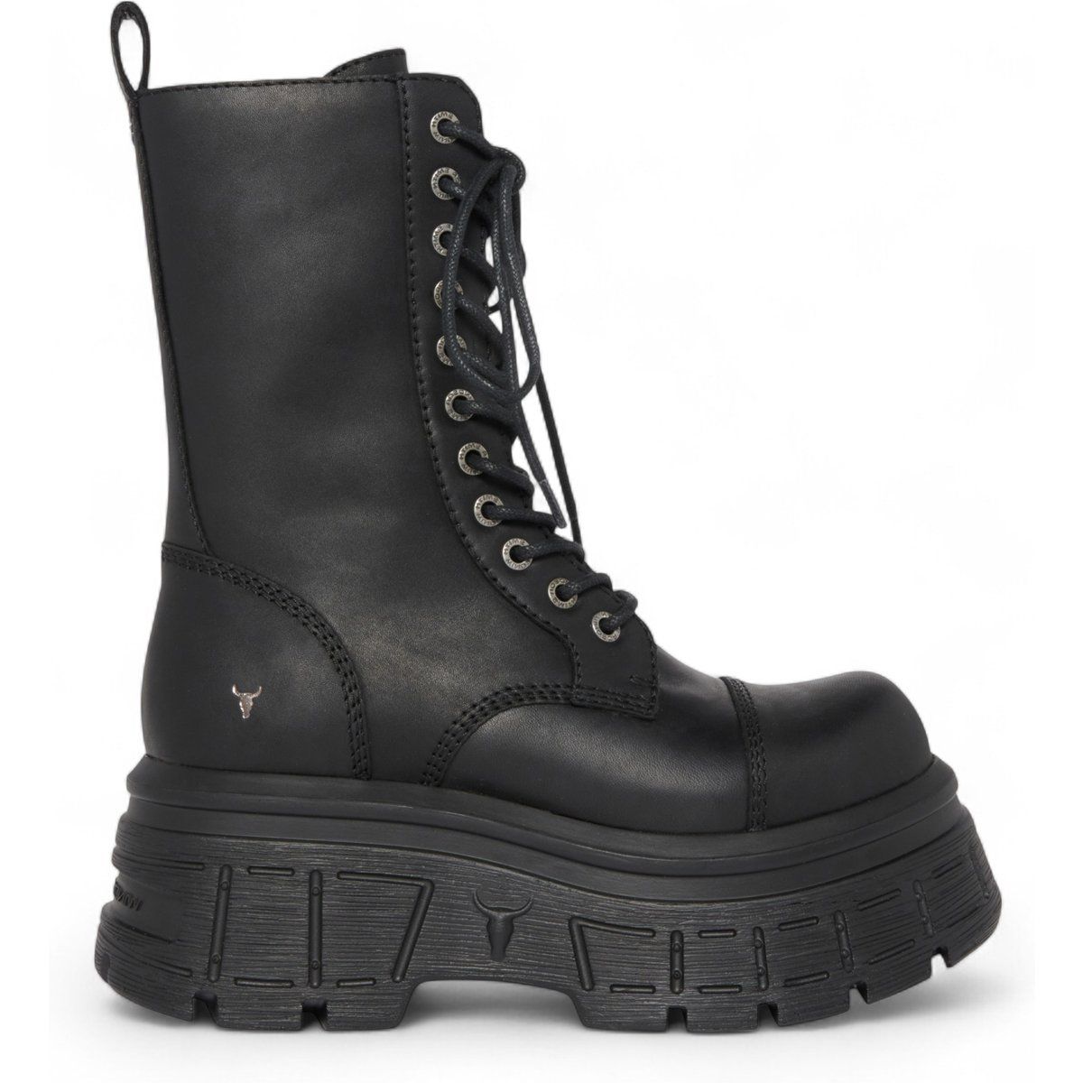 Plateauhohe Combat-Stiefel