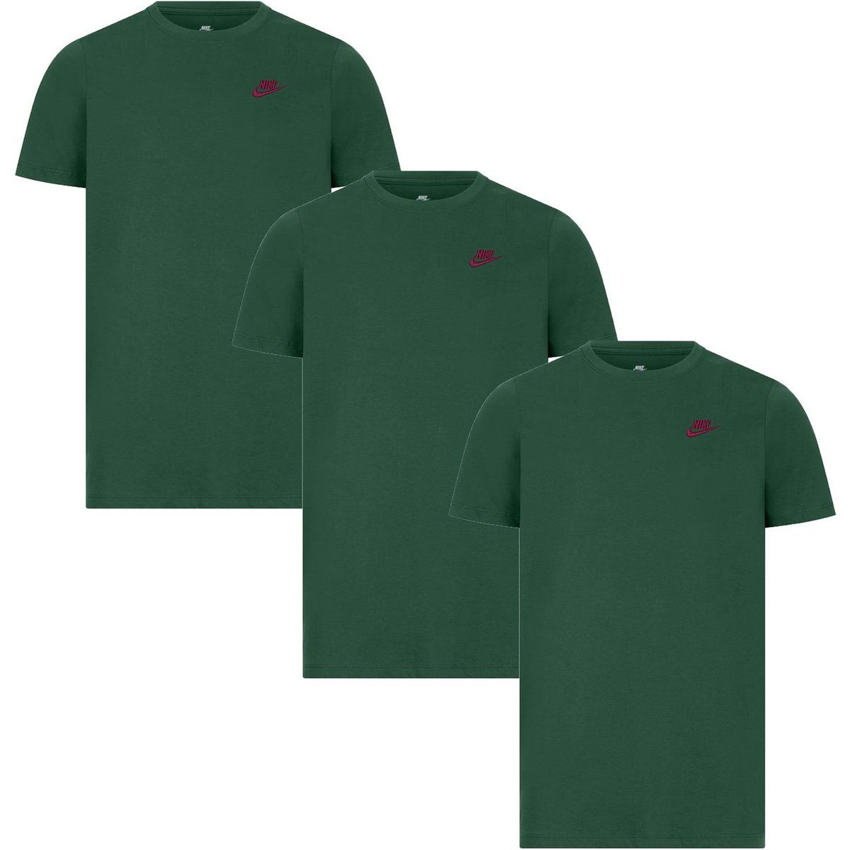 Klassisches Baumwoll-T-Shirt Dreierpack