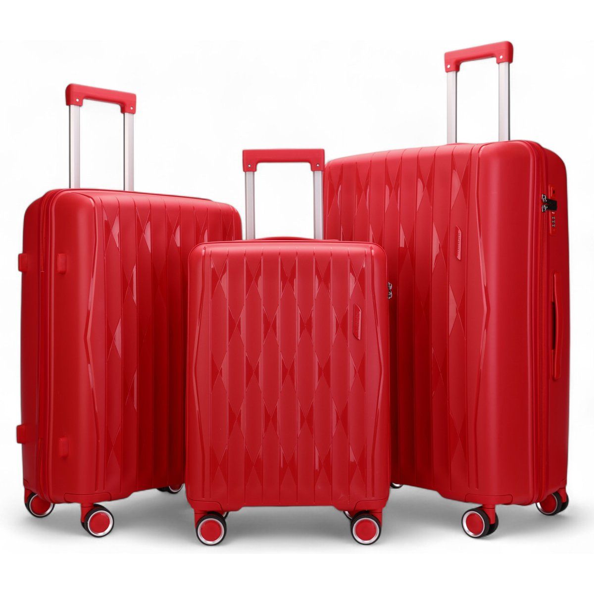 Roter Hartschalen-Trolley Gepäckkoffer