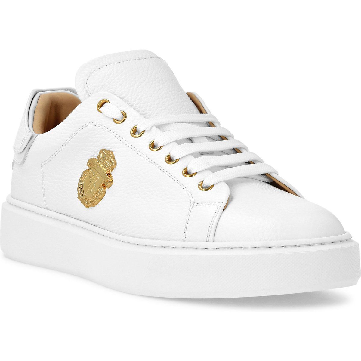 Elegante perforierte Leder-Sneaker