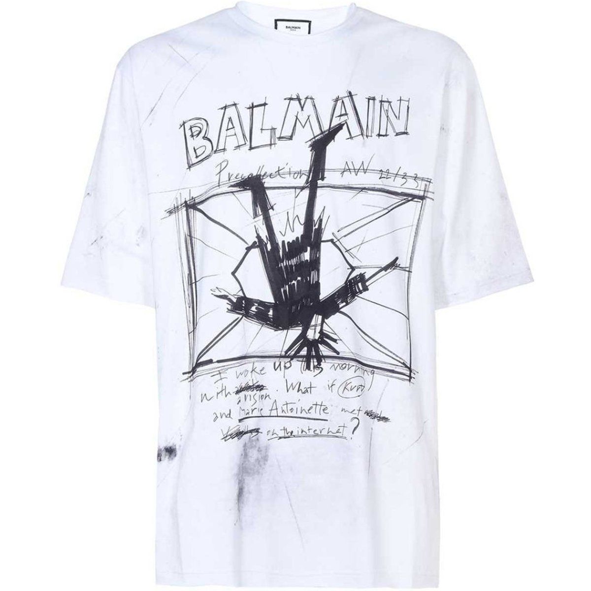 T-Shirt aus Baumwolle mit Grafik-Skizzen