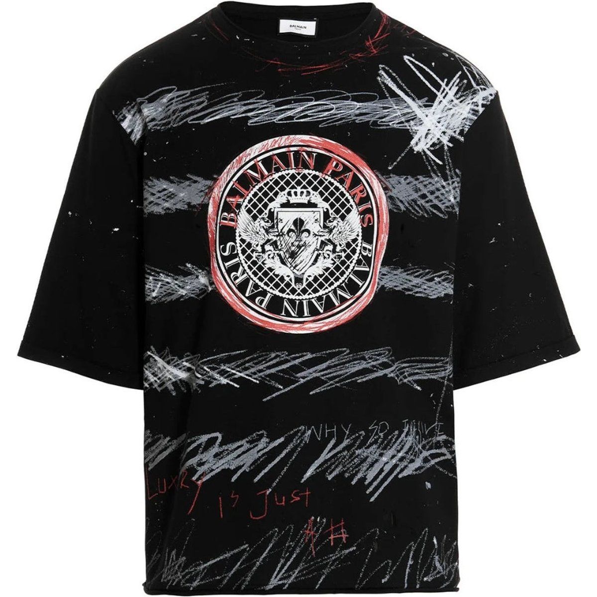Graffiti-Logo Baumwoll-T-Shirt