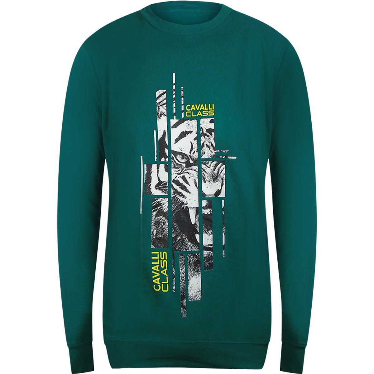 Sweatshirt mit Grafik Tigerprint und Rundhalsausschnitt