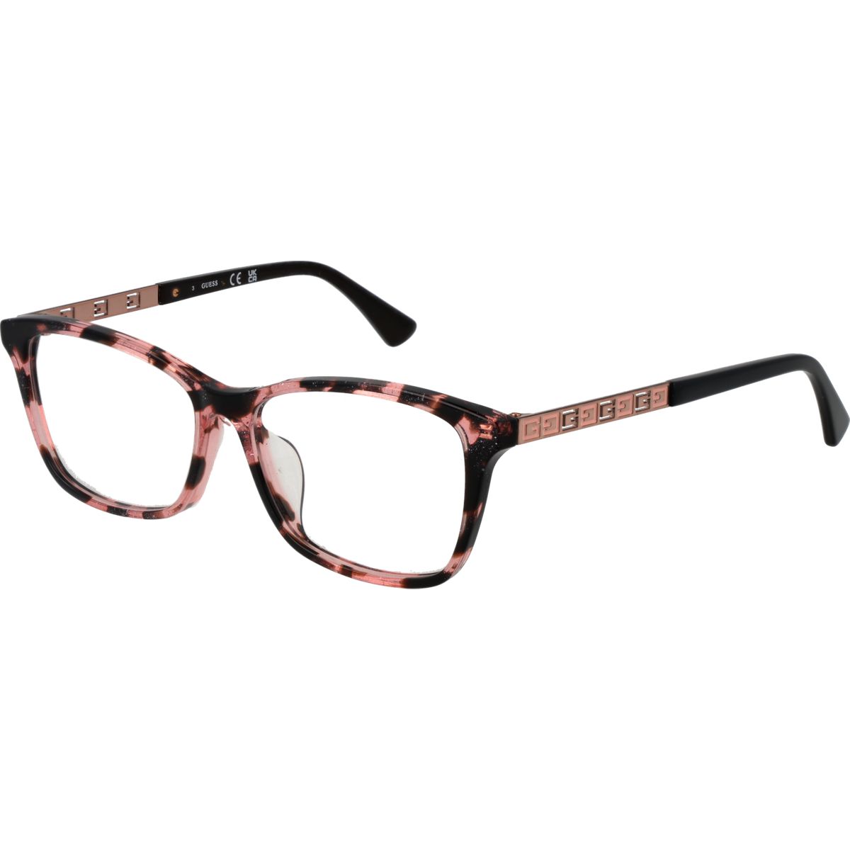 Gemusterte Rechteckige Vollrandbrille