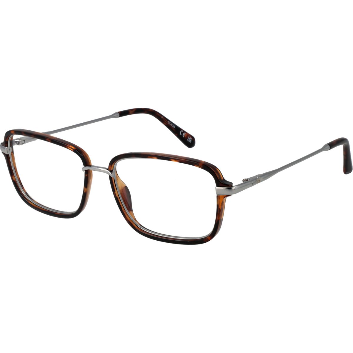 Rechteckige Brille mit Schildpattmuster