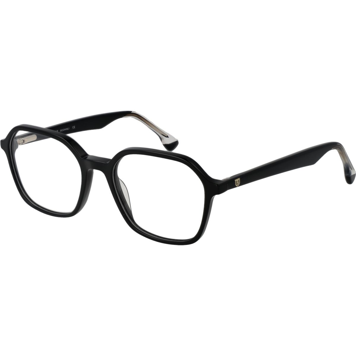 Schwarze Acetat Vollrand Brille