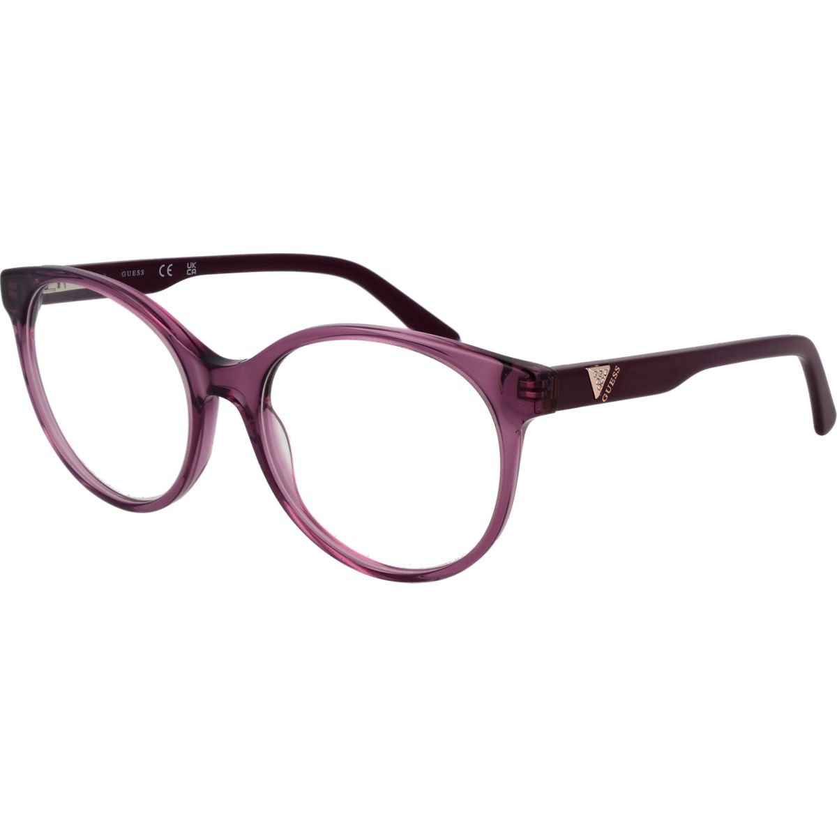 Runde lilafarbene Acetat-Brille