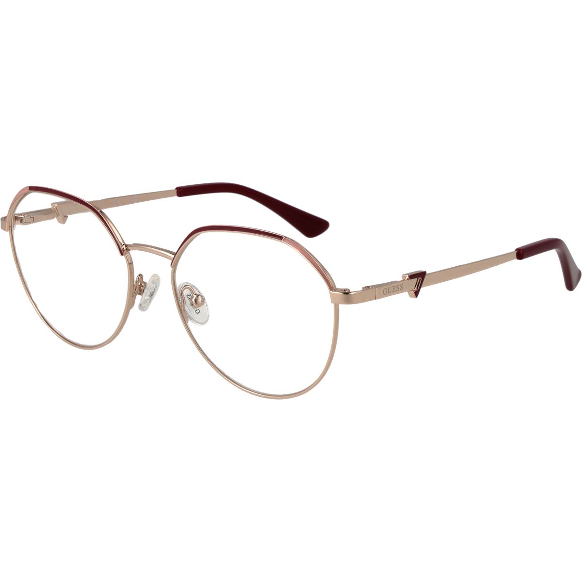 Runde Metallbrille in Roségold