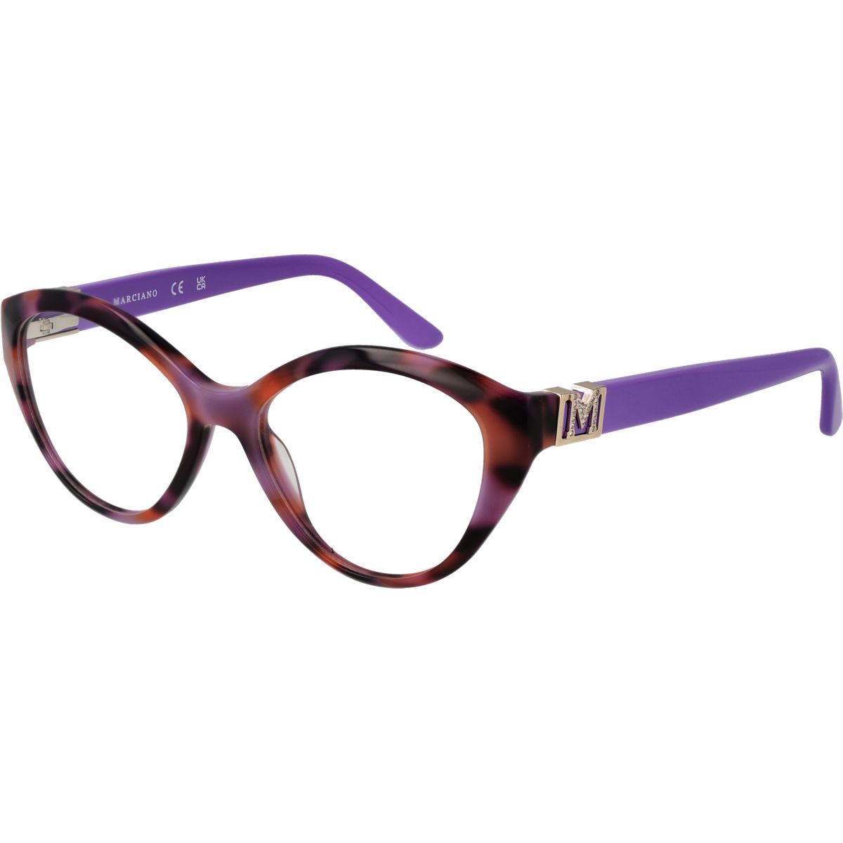 Cat-Eye-Brille aus Acetat in Lila